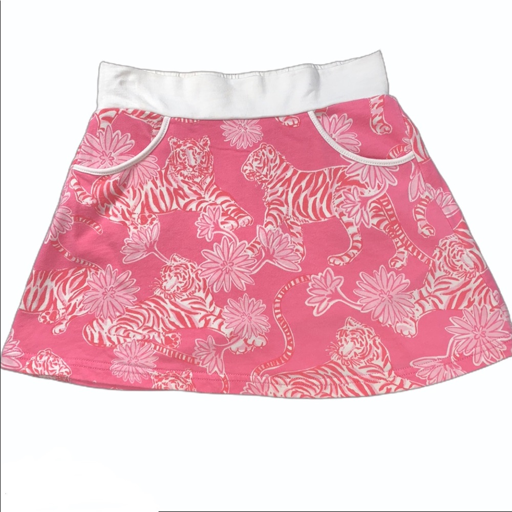 Lilly Pulitzer Pink Tiger Print Skirt with shorts
